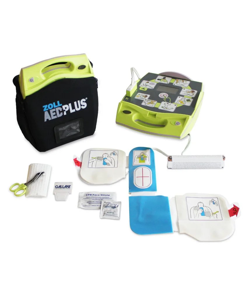 Defibrillatore Semiautomatico ZOLL AED Plus , fornisce un feedback audio e visivo in tempo reale - 13,3 cm x 24,1 cm x 29,2 cm