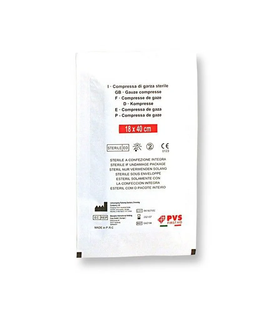 10 Garze compresse sterili, 18×40 cm - in puro cotone