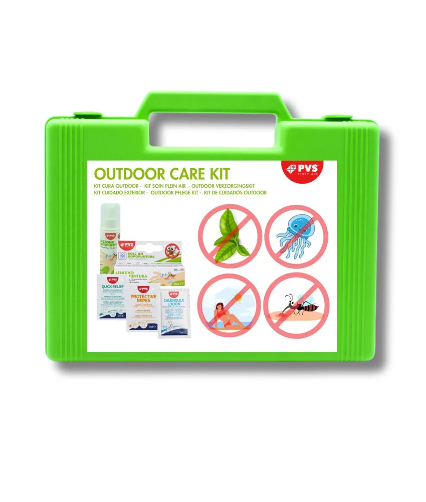 Kit di primo soccorso outdoor, pensato per mare, montagna, campeggio e tutte le attività outdoor - per adulti e bambini