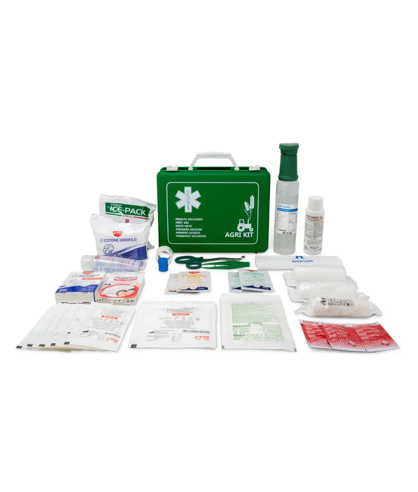 Kit pronto soccorso AGRI KIT, contenuto allegato 2 - per il settore agricolo