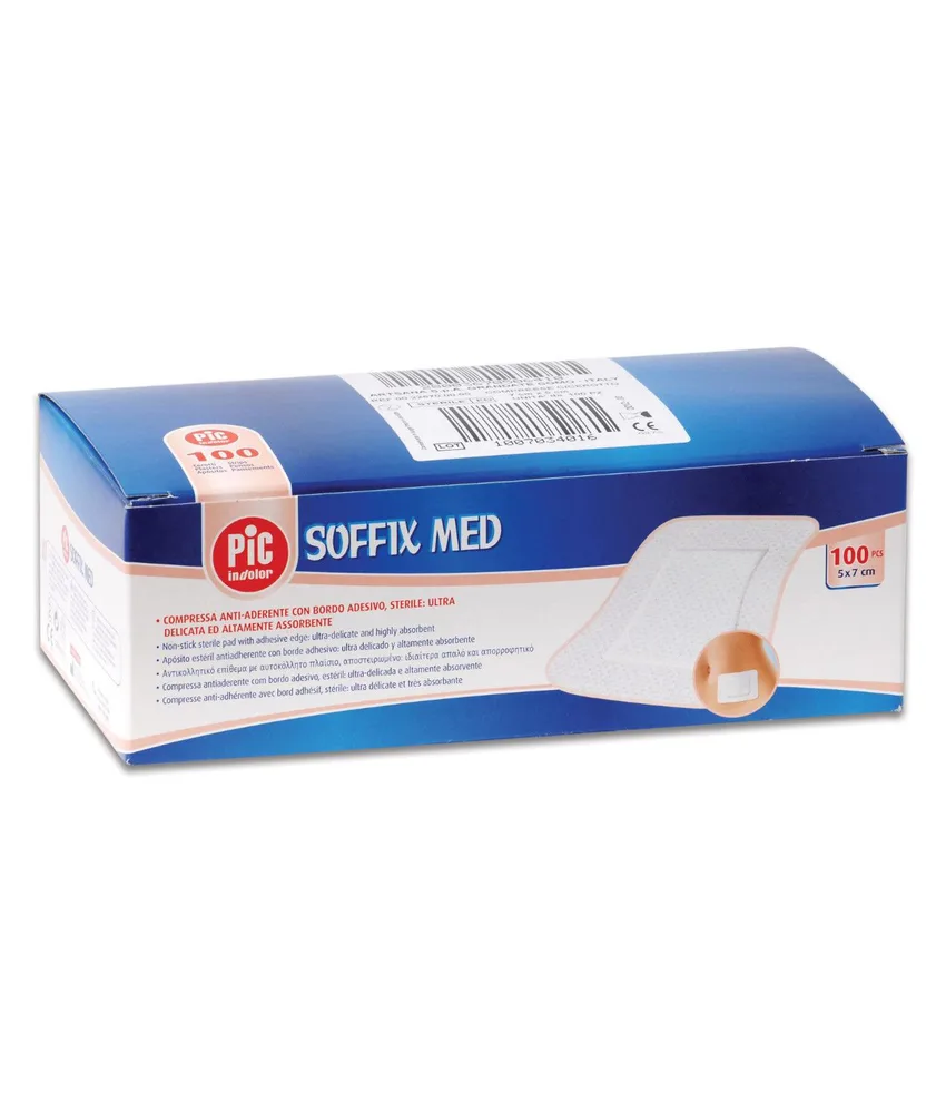 100 pezzi medicazione adesiva sterile, 5 x 7 cm - ipoallergenici e latex free