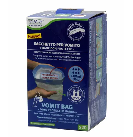 Sacchetti assorbenti per vomito