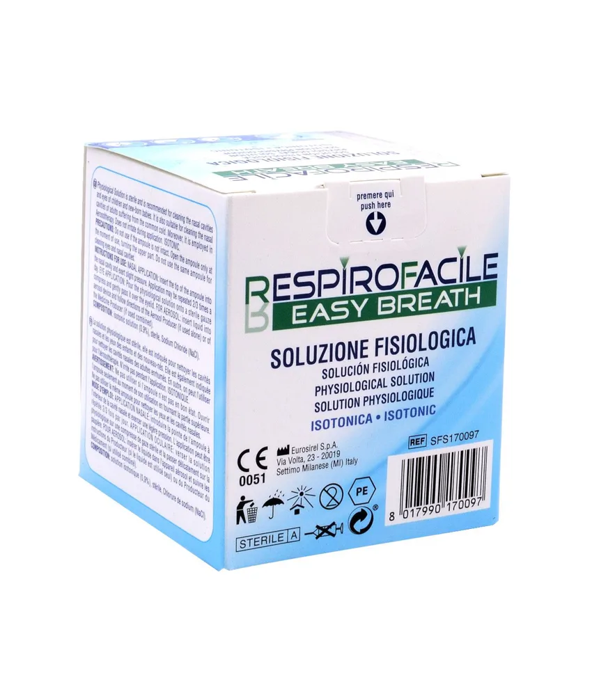 20 Soluzione salina sterile, da 5 ml - per il lavaggio oculare rapido