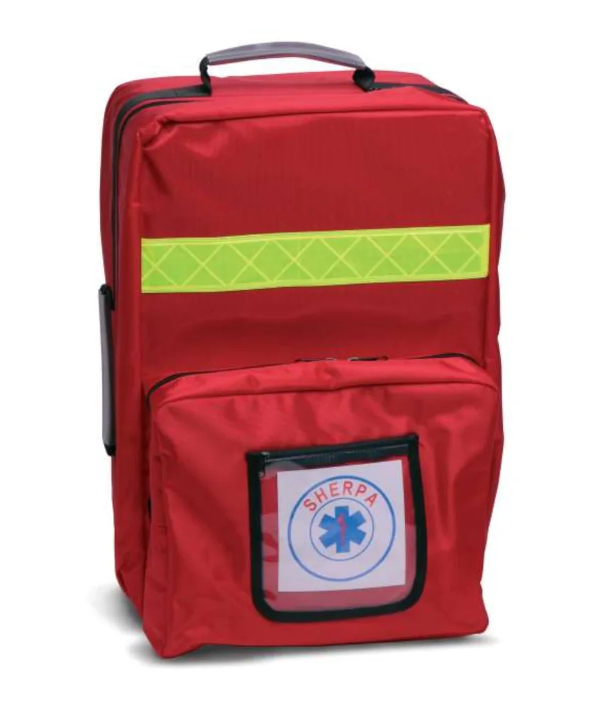 Zaino per medicazione Sherpa, con 4 borsette - vari articoli per emergenza