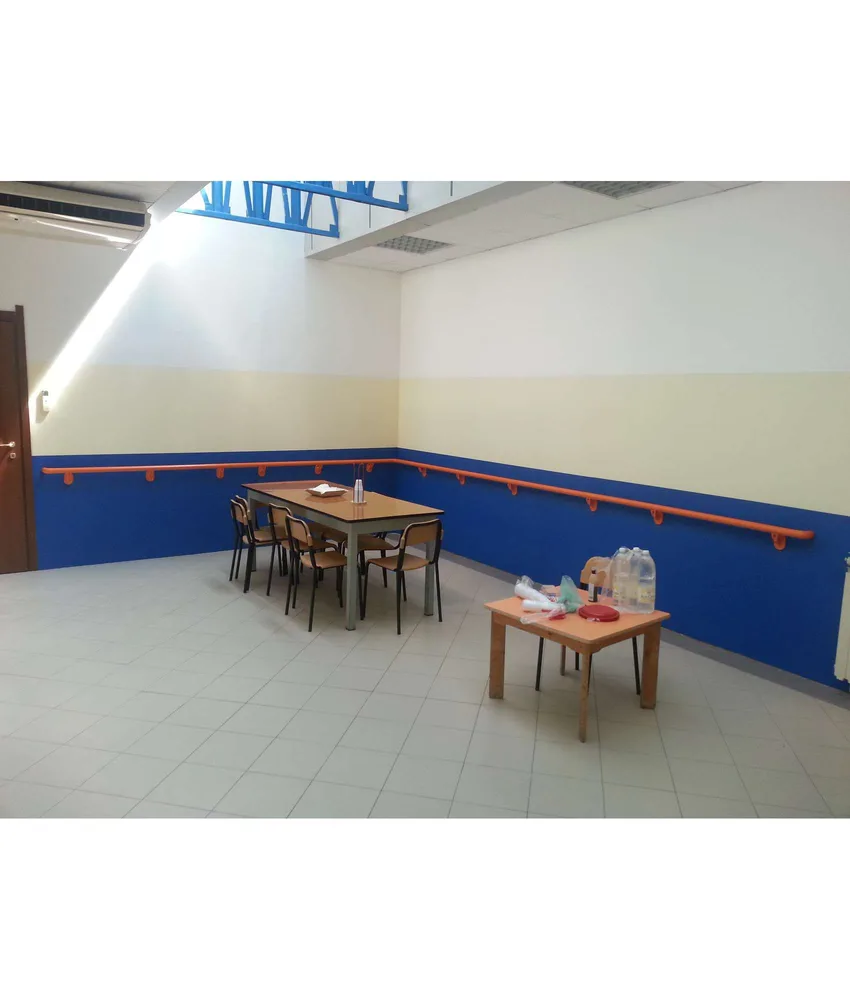 3 metri di fascia paracolpi per muri, Policarbonato ignifugo - per protezione antiurto di pareti per scuole, residenze sanitarie, ecc - da incolla...