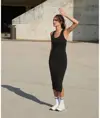 Abito midi donna con taglio all'americana SF
