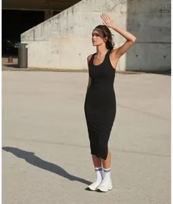 Abito midi donna con taglio all'americana SF