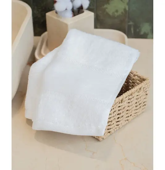 Asciugamano per ospiti biologico con bordo stampabile Towel City
