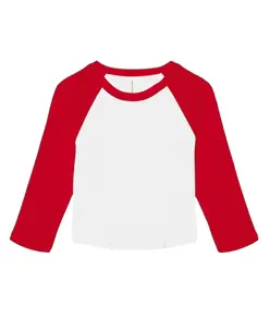 Baby t-shirt da donna a costine sottili 3/4 raglan Bella Canvas