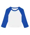 Baby t-shirt da donna a costine sottili 3/4 raglan Bella Canvas
