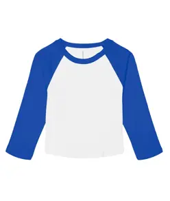 Baby t-shirt da donna a costine sottili 3/4 raglan Bella Canvas