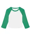 Baby t-shirt da donna a costine sottili 3/4 raglan Bella Canvas