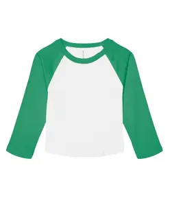 Baby t-shirt da donna a costine sottili 3/4 raglan Bella Canvas