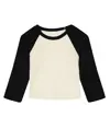Baby t-shirt da donna a costine sottili 3/4 raglan Bella Canvas