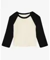 Baby t-shirt da donna a costine sottili 3/4 raglan Bella Canvas
