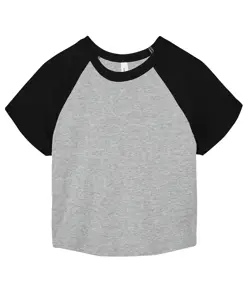 Baby t-shirt donna con maniche raglan a micro costine Bella Canvas