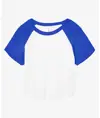 Baby t-shirt donna con maniche raglan a micro costine Bella Canvas