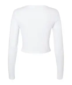 Baby t-shirt micro a costine a maniche lunghe donna Bella Canvas