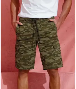 Bermuda cargo multiuso mimetici uomo Wombat