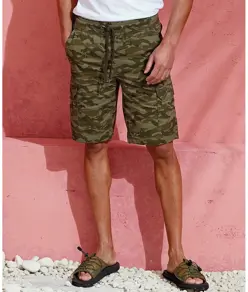 Bermuda cargo multiuso mimetici uomo Wombat