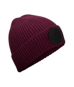 Berretto circular fashion con toppa Beechfield