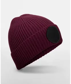 Berretto circular fashion con toppa Beechfield