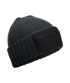 Berretto con patch con cerniera Beechfield