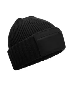 Berretto con patch con cerniera Beechfield