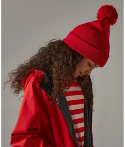 Berretto junior originale con pompon Beechfield