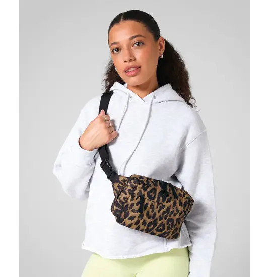Borsa a tracolla con stampa leopardata Bagbase
