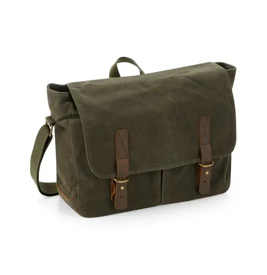 Borsa a tracolla in tela cerata Heritage Quadra