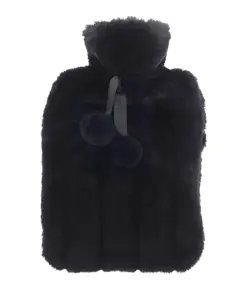 Borsa dell'acqua calda classica di lusso con rivestimento in finta pelliccia Ribbon