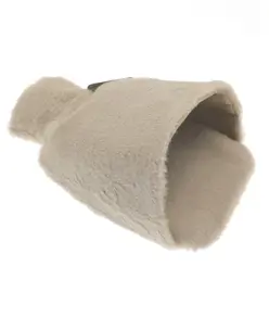 Borsa dell'acqua calda per piedi di lusso con rivestimento in morbida pelliccia sintetica Ribbon