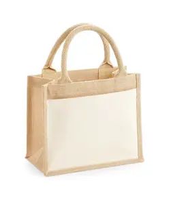Borsa regalo in iuta con tasca in cotone Westford Mill