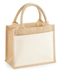 Borsa regalo in iuta con tasca in cotone Westford Mill