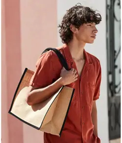 Borsa shopper classica in iuta naturale inamidata Westford Mill