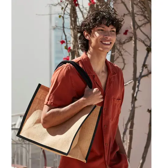 Borsa shopper classica in iuta naturale inamidata Westford Mill