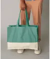 Borsa shopper EarthAware® in cotone biologico a contrasto Westford Mill