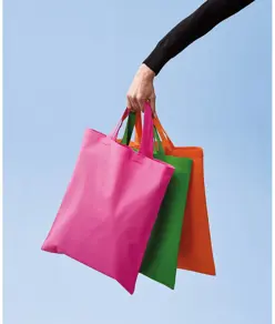 Borsa shopper in cotone con manici corti Nutshell