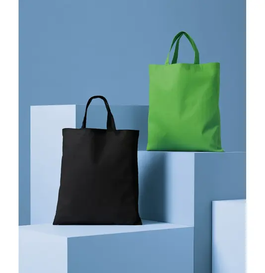 Borsa shopper in cotone con manici corti Nutshell