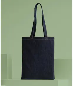 Borsa shopper in denim con fondo piatto Nutshell