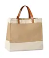 Borsa tote Adley in iuta con finta pelle Nutshell