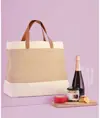 Borsa tote Adley in iuta con finta pelle Nutshell