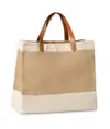 Borsa tote Adley in iuta con finta pelle Nutshell
