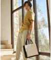 Borsa tote midi in iuta Printers Westford Mill