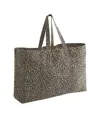 Borsa tote oversize in tela con stampa leopardata Westford Mill