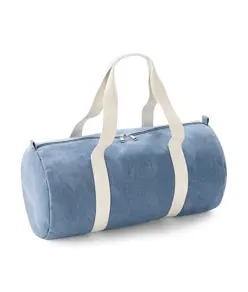 Borsone cilindrico in denim Bagbase