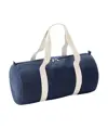 Borsone cilindrico in denim Bagbase