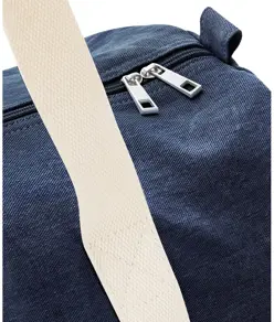 Borsone cilindrico in denim Bagbase