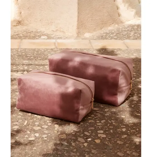 Bustina beauty/accessori in velluto Bagbase